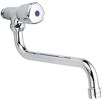 KLUDI STANDARD Spültisch-Schwenkventil DN 15, 230 mm Auslauf, Terralux Griff, verchromt