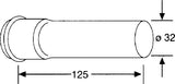 KLUDI Verlängerungsrohr 1 1/4 x 125 mm chrom für Waschtisch und Bidet – BAD SIFONE
