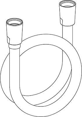 KLUDI SUPARAFLEX Brauseschlauch L Metalleffekt, konische Muttern, mattweiß, 1600 mm