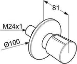 KLUDI BALANCE Unterputzventil Feinbau-Set mattschwarz/chrom – Fertigmontage für Dusche & Badewanne