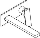 KLUDI DECUS 2-Loch-Wand-Einhandmischer 240 mm mattschwarz – Feinbau-Set