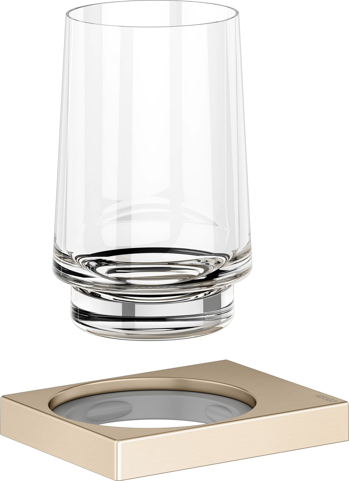 KEUCO Edition 11 Glashalter mit Echtkristall-Glas, verchromt – Wandmontage