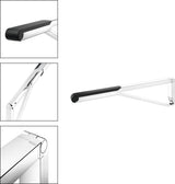 KEUCO AXESS Stützklappgriff WC 700 mm silber-eloxiert/schwarz – Wandmontage