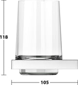 KEUCO Edition 11 Glashalter mit Echtkristall-Glas, verchromt – Wandmontage