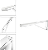 KEUCO AXESS Stützklappgriff WC 700 mm silber-eloxiert/schwarz – Wandmontage