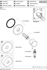 KEUCO IXMO Schlauchanschluss 59592 mit Brausehalter, rund, verchromt