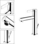 KEUCO IXMO Einhebel-Waschtischmischer 130 mit Zugstangen-Ablaufgarnitur, verchromt