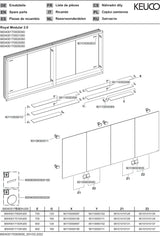 KEUCO Royal Modular 2.0 Spiegelschrank, unbeleuchtet, Wandeinbau, 1700 x 700 x 120 mm, silber-eloxiert