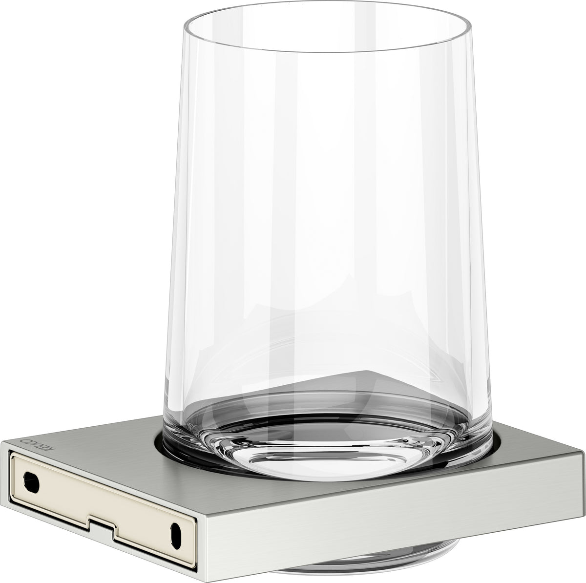 KEUCO Edition 11 Glashalter mit Echtkristall-Glas, verchromt – Wandmontage