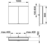KEUCO Royal Modular 2.0 Spiegelschrank, unbeleuchtet, 600 x 900 x 160 mm, silber-eloxiert, 2 Türen, ohne Steckdose