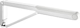 KEUCO AXESS Stützklappgriff WC 700 mm silber-eloxiert/schwarz – Wandmontage