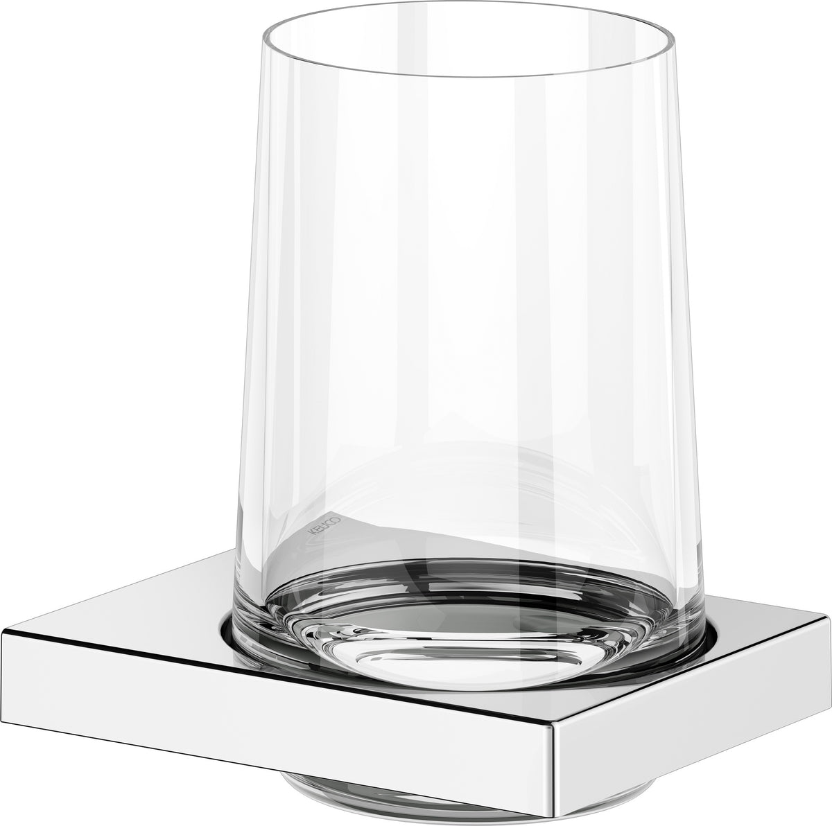 KEUCO Edition 11 Glashalter mit Echtkristall-Glas, verchromt – Wandmontage