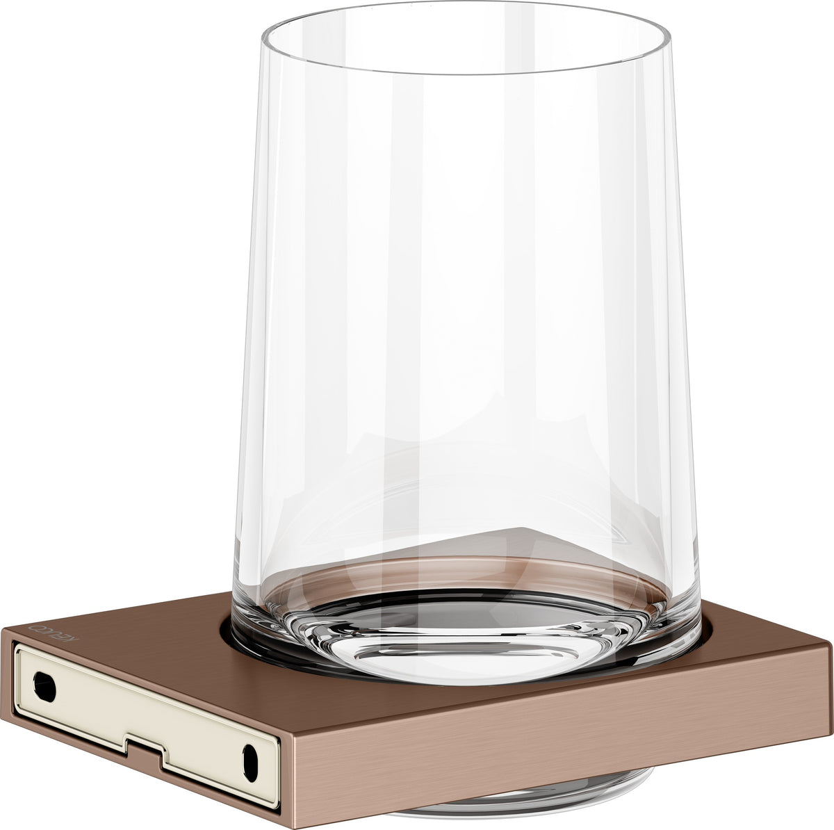 KEUCO Edition 11 Glashalter mit Echtkristall-Glas, verchromt – Wandmontage