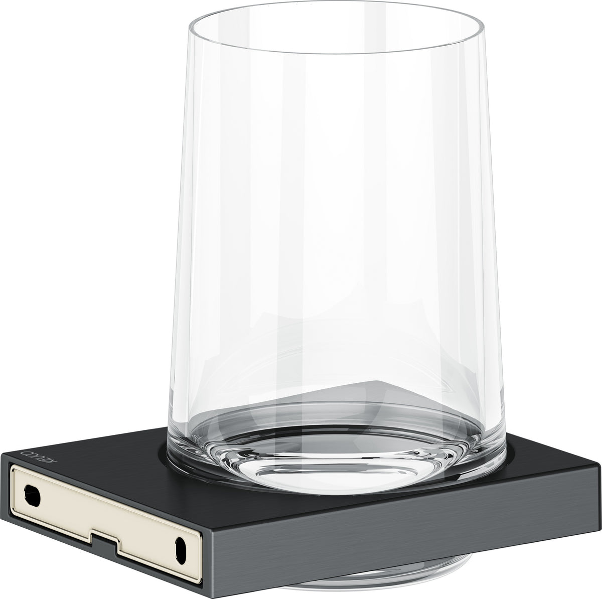 KEUCO Edition 11 Glashalter mit Echtkristall-Glas, verchromt – Wandmontage