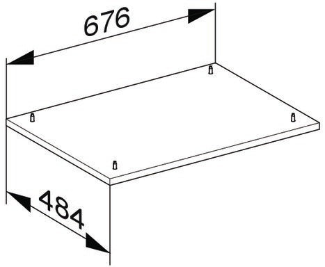 KEUCO Edition 400 Sockelpaket 676 x 25 x 484 mm Weiß Hochglanz für Badmöbel