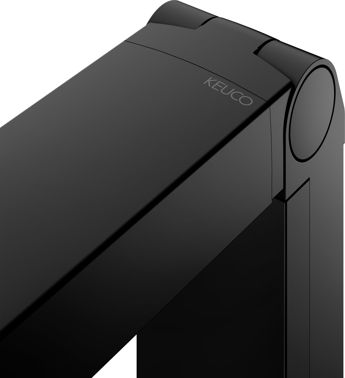 KEUCO AXESS Stützklappgriff WC 700 mm silber-eloxiert/schwarz – Wandmontage