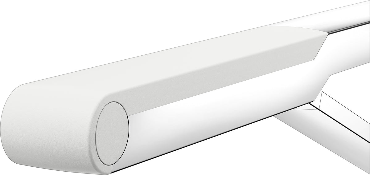 KEUCO AXESS Stützklappgriff WC 700 mm silber-eloxiert/schwarz – Wandmontage
