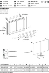 KEUCO Royal Modular 2.0 Spiegelschrank 600 mm, unbeleuchtet, mit Steckdose und USB, silber-eloxiert