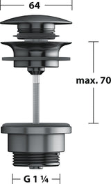 KEUCO Ablaufgarnitur Push-Open G 1 1/4 verchromt – Armaturenzubehör 59902