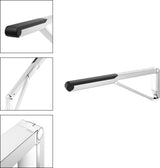 KEUCO AXESS Stützklappgriff WC 700 mm silber-eloxiert/schwarz – Wandmontage