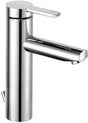 KEUCO Plan blue Einhand-Waschtischmischer mit Zugstangen-Ablaufgarnitur, Aluminium-Finish
