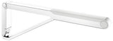 KEUCO AXESS Stützklappgriff WC 700 mm silber-eloxiert/schwarz – Wandmontage