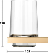 KEUCO Edition 11 Glashalter mit Echtkristall-Glas, verchromt – Wandmontage