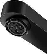 KEUCO IXMO Einhebel-Waschtischmischer 130 mit Zugstangen-Ablaufgarnitur, Rosette rund, schwarz matt
