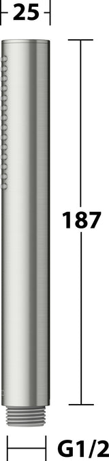 KEUCO Stabhandbrause Edition Atelier 56080, verchromt – 1 Strahl, 12 l/min, rund