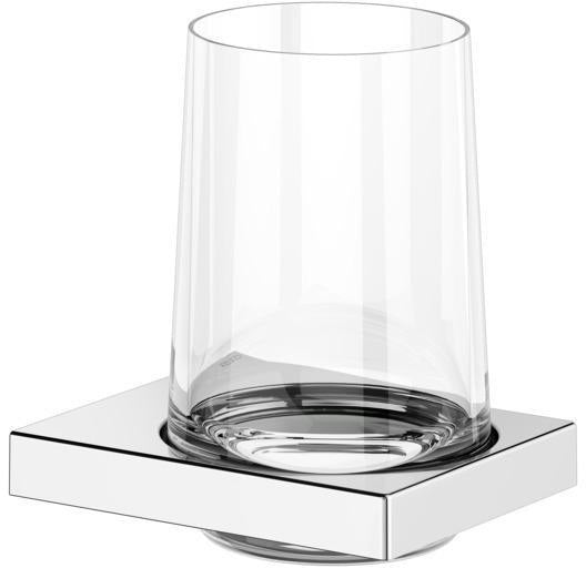 KEUCO Edition 11 Glashalter mit Echtkristall-Glas, verchromt – Wandmontage