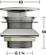 KEUCO Schaftventil G 1 1/4 mit Haube, verchromt – Armaturenzubehör 59904