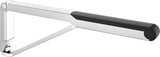KEUCO AXESS Stützklappgriff WC 700 mm silber-eloxiert/schwarz – Wandmontage