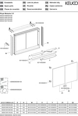 KEUCO Royal Modular 2.0 Spiegelschrank 600 mm, unbeleuchtet, mit Steckdose und USB, silber-eloxiert