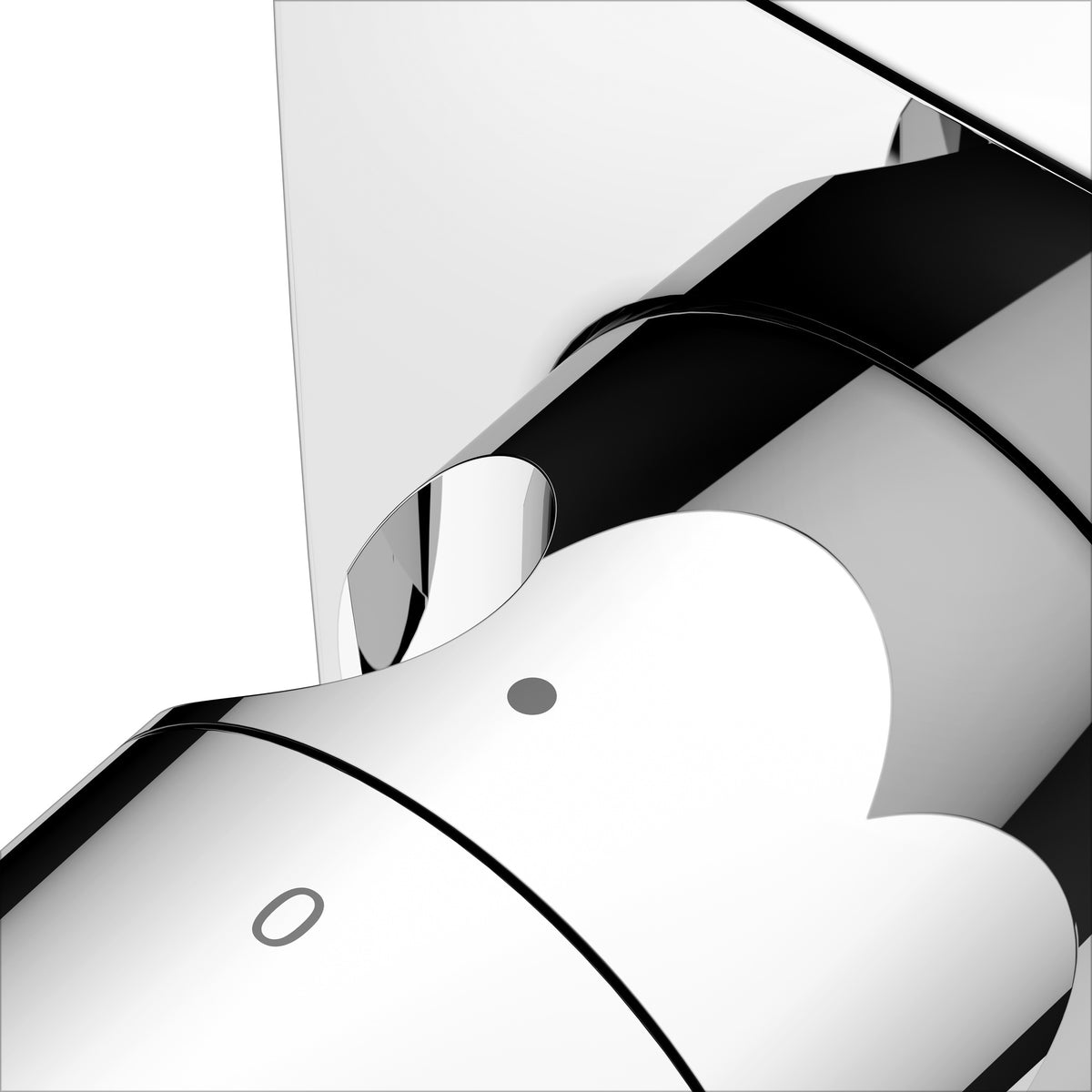 KEUCO IXMO Comfort 3-Wege-Ab- und Umstellventil, rund, verchromt – Unterputz