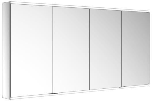 KEUCO Royal Modular 2.0 Spiegelschrank 1900 mm, LED Ober- und Unterbeleuchtung, silber-eloxiert, 4 Türen