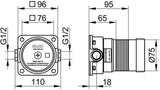 KEUCO IXMO_solo Unterputz-Funktionseinheit für Thermostat mit Schlauchanschluss – Einbautiefe 65–95 mm