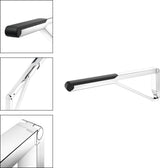 KEUCO AXESS Stützklappgriff WC 700 mm silber-eloxiert/schwarz – Wandmontage