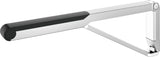 KEUCO AXESS Stützklappgriff WC 700 mm silber-eloxiert/schwarz – Wandmontage