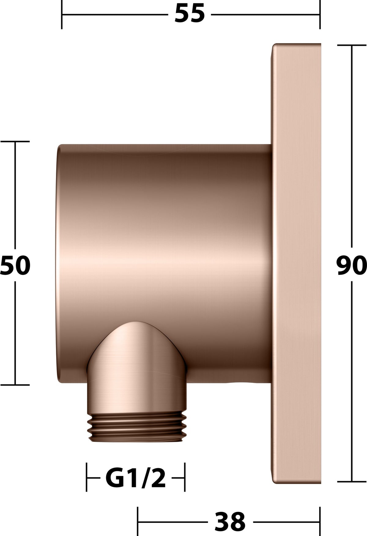 KEUCO IXMO Schlauchanschluss 59592 mit Brausehalter, rund, verchromt