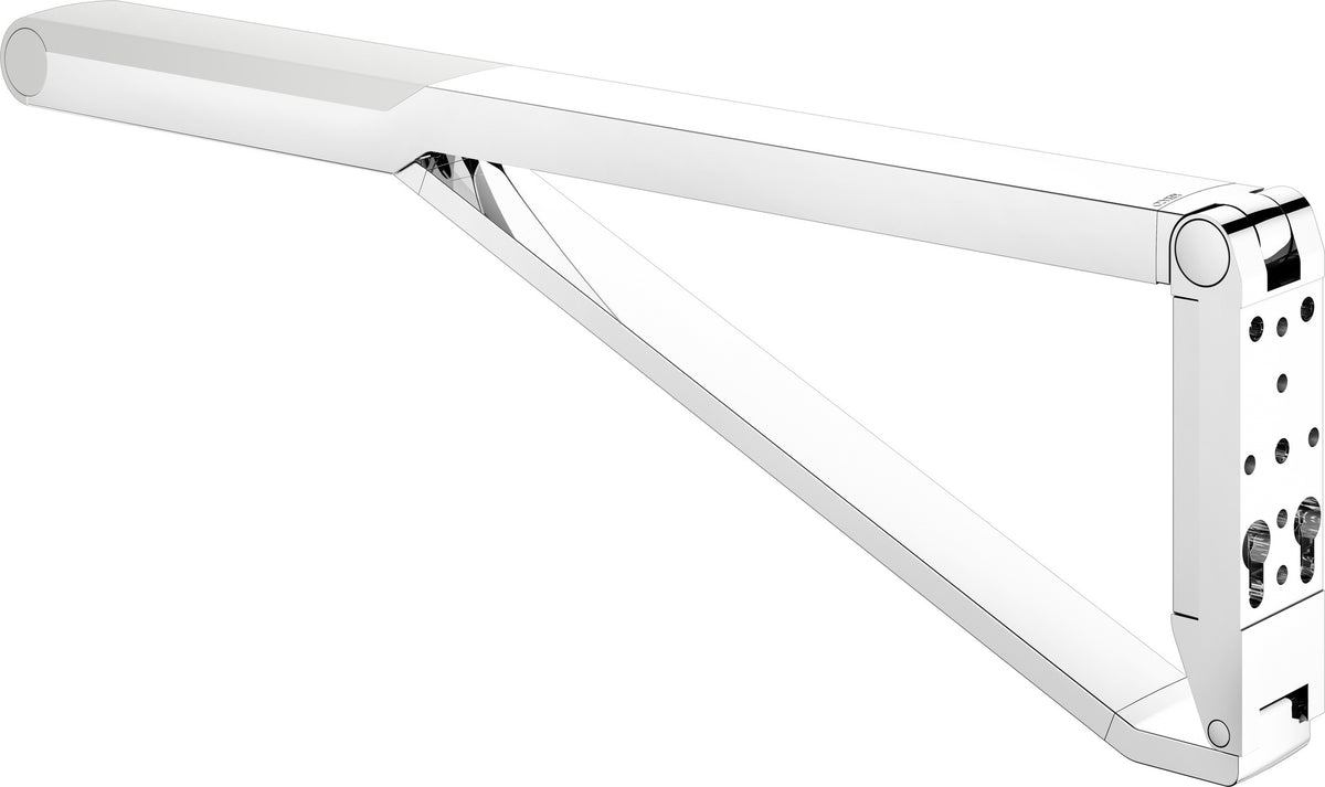 KEUCO AXESS Stützklappgriff WC 700 mm silber-eloxiert/schwarz – Wandmontage