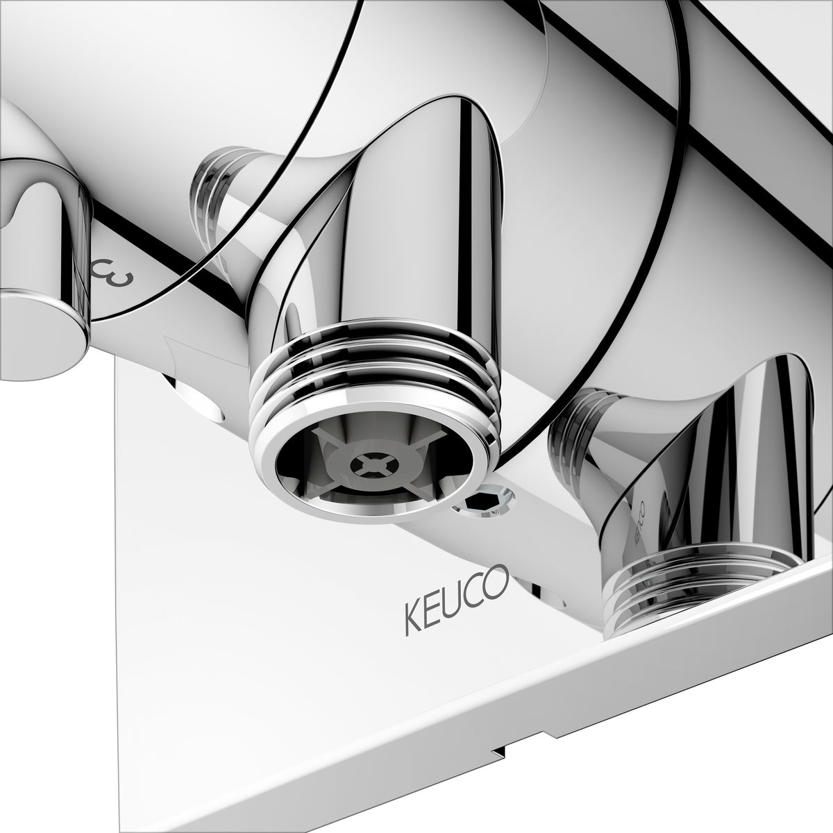 KEUCO IXMO Comfort 3-Wege-Ab- und Umstellventil, rund, verchromt – Unterputz