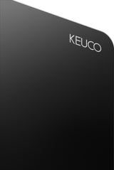 KEUCO Duschablage 24953 auf Maß – 400-600 x 120 x 90 mm, schwarz matt, Aluminium, mit Haken