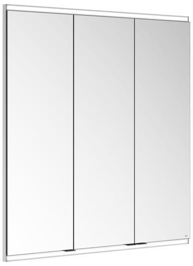 KEUCO Royal Modular 2.0 Spiegelschrank beleuchtet 900 mm, Wandeinbau, 2 Steckdosen, silber-eloxiert