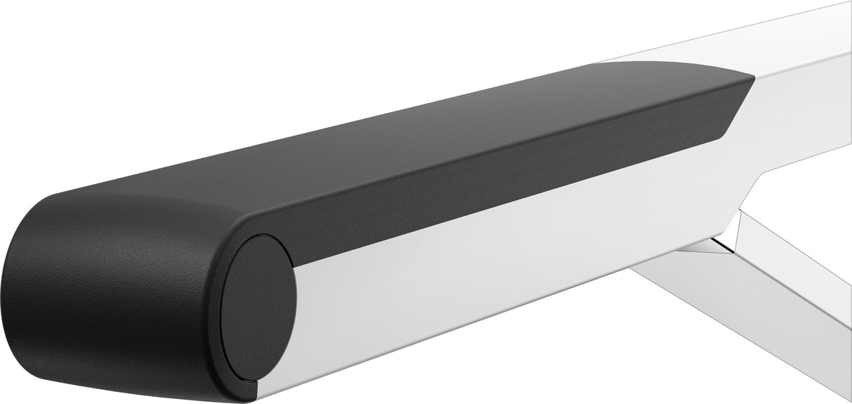 KEUCO AXESS Stützklappgriff WC 700 mm silber-eloxiert/schwarz – Wandmontage