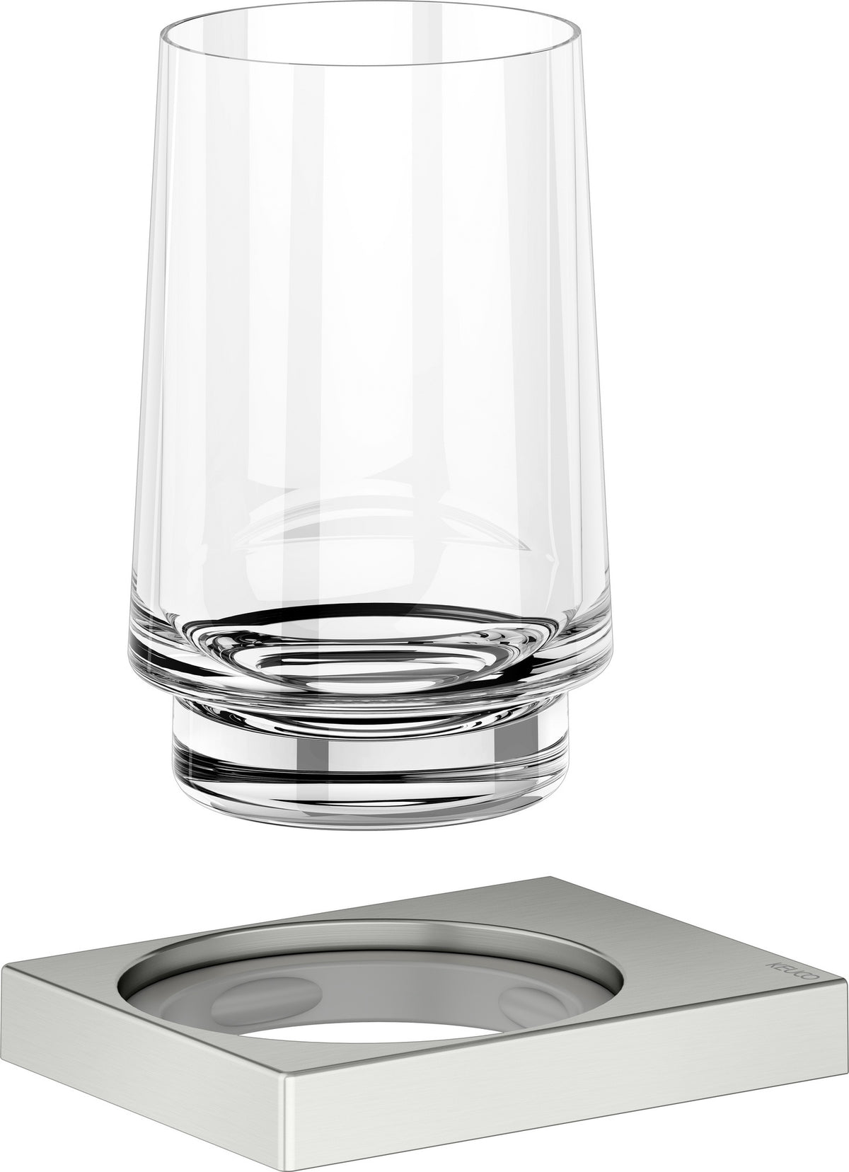 KEUCO Edition 11 Glashalter mit Echtkristall-Glas, verchromt – Wandmontage