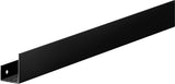 KEUCO Duschablage 24953 auf Maß – 400-600 x 120 x 90 mm, schwarz matt, Aluminium, mit Haken
