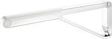 KEUCO AXESS Stützklappgriff WC 700 mm silber-eloxiert/schwarz – Wandmontage