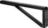 KEUCO AXESS Stützklappgriff WC 700 mm silber-eloxiert/schwarz – Wandmontage