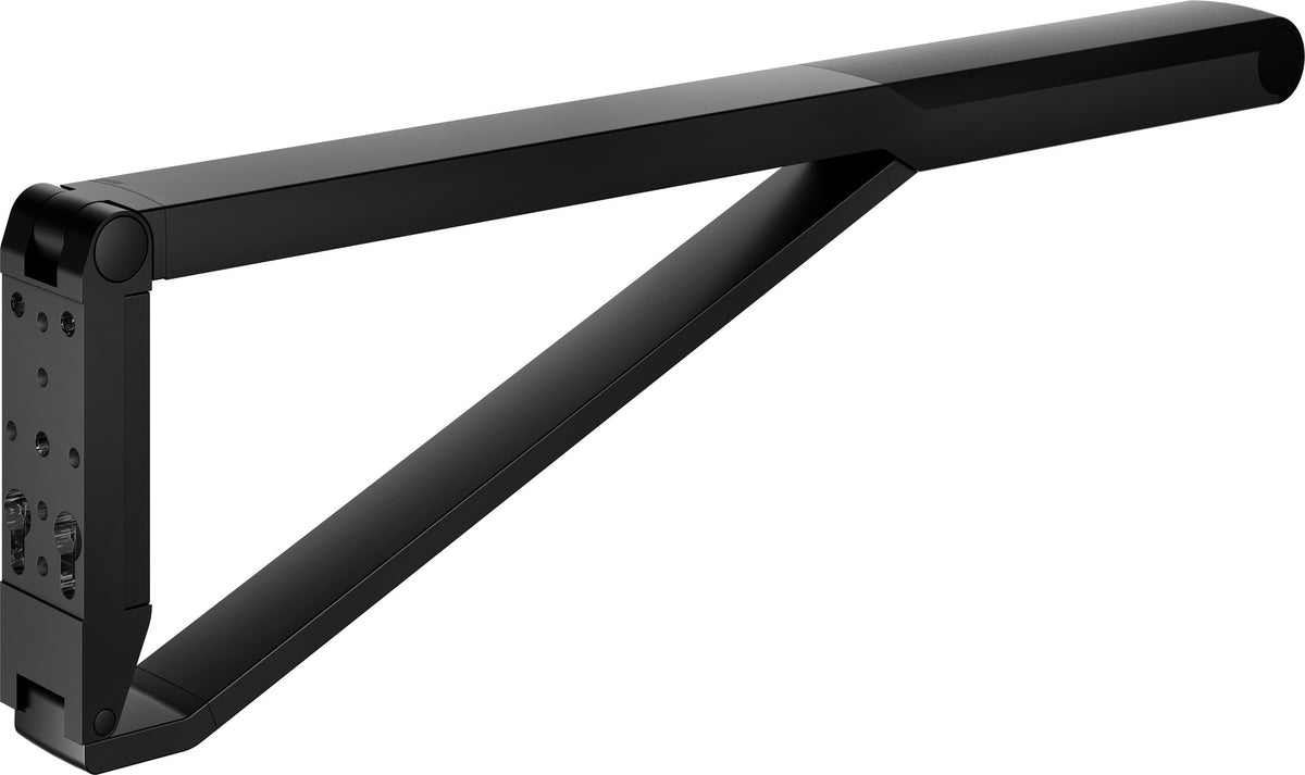 KEUCO AXESS Stützklappgriff WC 700 mm silber-eloxiert/schwarz – Wandmontage
