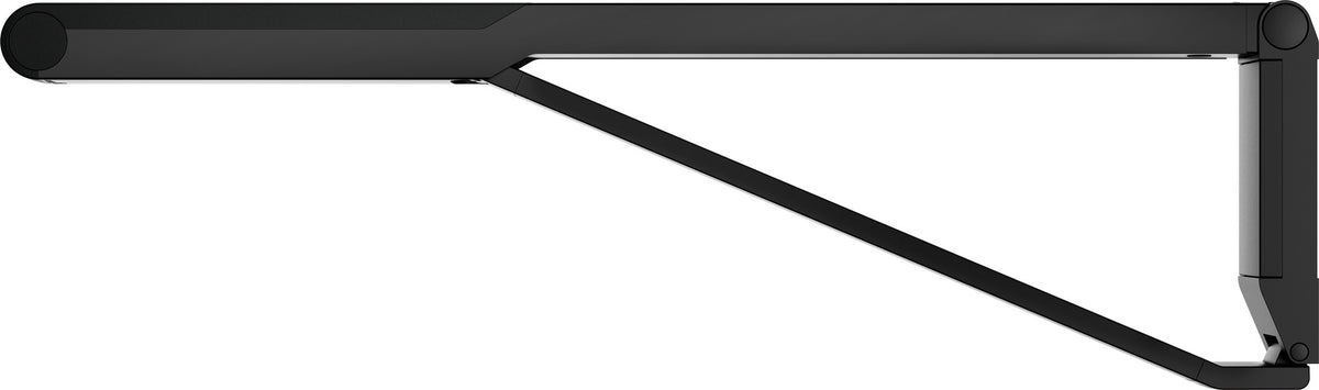 KEUCO AXESS Stützklappgriff WC 700 mm silber-eloxiert/schwarz – Wandmontage